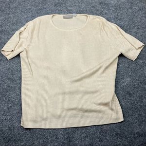 Women's Croft & Barrow Cowl Knit Sweater blouse top yellow tan